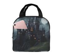 LEVNDIEJ Dark Fairy Tale Castle01 Sac à déjeuner isotherme réutilisable pour le travail, les voyages et l'extérieur