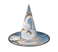LEVNDIEJ Flock Of Birds1 Chapeau de sorcière d'Halloween pour femme Costume de sorcière Cosplay Fête Chapeau de magicien Accessoire pour femme