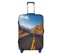 LEVNDIEJ Freeway Highway Road In The Desert Print Valise Housse élastique pour bagages Parfait pour les voyages d'affaires, blanc, X-Large