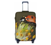 LEVNDIEJ Housse de valise élastique à imprimé coccinelle, parfaite pour les voyages d'affaires, blanc, Small