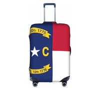 LEVNDIEJ Housse de valise élastique avec drapeau de la Caroline du Nord, idéale pour les voyages d'affaires, blanc, Small