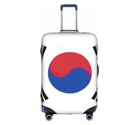 LEVNDIEJ Housse de valise élastique avec drapeau de la République de Corée, parfaite pour les voyages d'affaires, blanc, Large