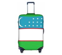 LEVNDIEJ Housse de valise élastique avec drapeau de la République d'Ouzbékistan - Idéale pour les voyages d'affaires, blanc, Small
