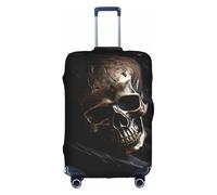 LEVNDIEJ Housse de valise élastique avec motif drapeau pirate, parfaite pour les voyages d'affaires, Blanc, Medium