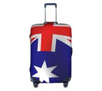 LEVNDIEJ Housse de valise élastique imprimée drapeau australien, parfaite pour les voyages d'affaires, blanc, Large