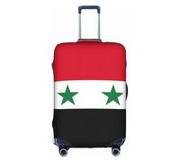 LEVNDIEJ Housse de valise élastique imprimée drapeau de la République arabe syrienne parfaite pour les voyages d'affaires, blanc, Small