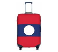 LEVNDIEJ Housse de valise élastique imprimée drapeau du Laos parfaite pour les voyages d'affaires, blanc, Small