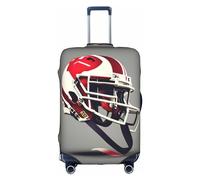 LEVNDIEJ Housse de valise élastique imprimée football américain, parfaite pour les voyages d'affaires, blanc, Small
