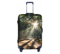 LEVNDIEJ Housse de valise élastique imprimée soleil du matin dans la nature - Parfait pour les voyages d'affaires, blanc, Large