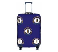 LEVNDIEJ Kentucky State Flag Housse de valise élastique pour bagages Idéal pour les voyages d'affaires, blanc, Large