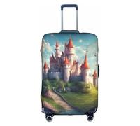 LEVNDIEJ Magic Fairy Tale Castle01 Housse de valise élastique pour bagage Idéal pour les voyages d'affaires, blanc, X-Large