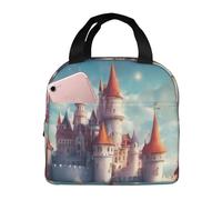 LEVNDIEJ Magic Fairy Tale Castle01 Sac à déjeuner isotherme réutilisable pour le travail, les voyages et l'extérieur