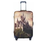 LEVNDIEJ Mysterious Fantasy Fairy Tale Castle04 Housse de valise élastique pour bagage Idéal pour les voyages d'affaires, blanc, Small