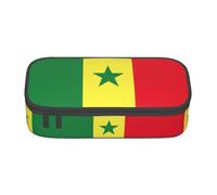 LEVNDIEJ Trousse à crayons avec imprimé drapeau du Sénégal - Grande capacité - Pour le travail, les voyages