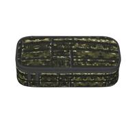 LEVNDIEJ Trousse à crayons de grande capacité avec imprimé camouflage numérique pour l'université, le travail, les voyages