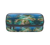 LEVNDIEJ Trousse à crayons de grande capacité avec imprimé îles de Norvège - Trousse à crayons - Organiseur pour le travail, les voyages