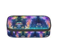 LEVNDIEJ Trousse à crayons de grande capacité avec motif méduses et océans pour le travail, les voyages