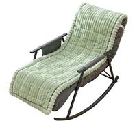 Levoberg Housse de Fauteuil à Bascule en Peluche Antidérapant Couverture Fauteuil d'allaitement Epais Housse Chaise à Bascule Intérieur avec Bande Elastique pour Salon Chambre Vert