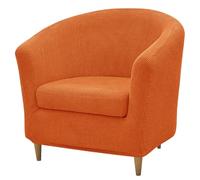 Levoberg Housse de Fauteuil Cabriolet 2 Pièce Housse de Fauteuil Tullsta Extensible Couverture Canapé 1 Place Housse Chaise de Baignoire avec Housse de Coussin Lavable pour Salon Hôtel Orange