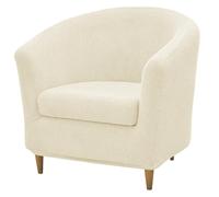 Levoberg Housse de Fauteuil Cabriolet 2 Pièce Housse de Fauteuil Tullsta Extensible Couverture Canapé 1 Place Housse Chaise de Baignoire avec Housse de Coussin Lavable pour Salon Hôtel Beige