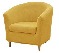 Levoberg Housse de Fauteuil Cabriolet 2 Pièce Housse de Fauteuil Tullsta Extensible Couverture Canapé 1 Place Housse Chaise de Baignoire avec Housse de Coussin Lavable pour Salon Hôtel Jaune