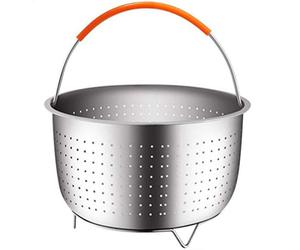 Levoberg Panier à Vapeur en 304 Acier INOX Panier Multifonction Accessoire Autocuiseur Légume Riz 8 Quart