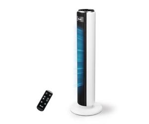 LEVOIT Ventilateur Colonne Silencieux, 5 Vitesses 4 Modes de Vent,Télécommande, Minuterie 12h, Oscillant à 90 degré avec 7m-s, 33W Économie, avec Mode Veille Ventilateur sur pied 92cm