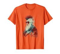 L'évolution de Charles Darwin T-Shirt, Homme, Orange, S