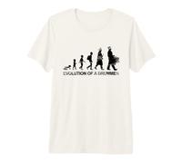 L'évolution d'un Batteur Batterie Marche Caisse Claire T-Shirt Haut de Gamme