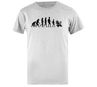 L'évolution Selon Stephen Hawking T-Shirt Homme Basic Coton Gris Cotton Male T-Shirt Grey Men