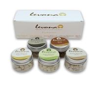 Levona Encens et myrrhe d'Oman [Lot de 5] Contient de l'encens vert, blanc, marron, noir et de la myrrhe - Résine d'encens de Boswellia Sacra