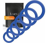 Levosa Anneaux de Pénis - Set de 6 Anneaux Péniens - Cockrings pour une Érection plus Dure et plus Longue - Utilisable comme Anneau Pénien et Testiculaire