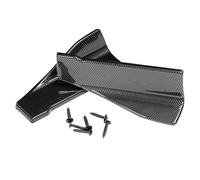 Lèvre de Pare-Chocs arrière Universelle Effet Fibre de Carbone, 35 cm, avec Ailette et Tablier, 2 pièces de séparateurs de Bas de Caisse pour Automobile, dotées de Fixations à vis,