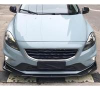 Lèvre de Pare-Chocs Avant pour Volvo V40 2013-2019,Spoiler Avant Voiture Séparateur Diffuseur Becquet Pare-Chocs Kit Haute Résistance Protection,B/Glossy Black
