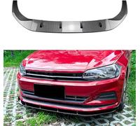 Lèvre de Pare-Chocs Avant pour VW Polo MK6 2018+,Spoiler Avant Voiture Séparateur Diffuseur Becquet Pare-Chocs Kit Haute Résistance Protection,A/Carbon Fiber Look