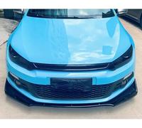 Lèvre de Pare-Chocs Avant pour VW Scirocco R TDI 2009-2016,Spoiler Avant Voiture Séparateur Diffuseur Becquet Pare-Chocs Kit Haute Résistance Protection,B/Glossy Black