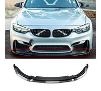 Lèvre de pare-chocs de spoiler avant pour BMW 3 Series 4 Series M3 M4 F80 F82 F83 2015-2020, accessoires de garniture extérieure du kit de corps de lame de séparateur inférieur,Carbon Fiber Look