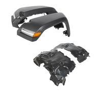 Lèvre De Sourcils De Roue Pour Jeep Pour Wrangler JK 2007 2008 2009 2010-2018 Élargisseurs Ailes Avant Modifiés Avec Éclairage LED ABS Noir