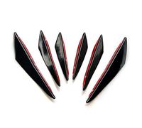 lèvre de Spoiler Lot de 6 ailerons décoratifs pour diffuseur de Voiture, aileron de carrosserie, aileron de Voiture ... lèvre de Protection(Black 6pcs)