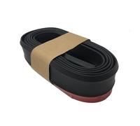 lèvre de Spoiler Protecteurs en Caoutchouc pour Pare-Chocs Avant de Voiture de 2,5 m, becquet de carrosserie, moulures extérieures Brillantes(Fiber Black)