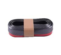 lèvre de Spoiler Protection de Jupe de Pare-Choc Avant de Voiture, 2,5 m, moulures extérieures, Bande de Caoutchouc Universelle pour carrosserie(Carbon Fiber Black)