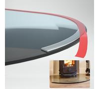 Lèvre d'étanchéité en silicone 4-WAY - Pour plaque de cheminée, sol en verre, planche de four, sol, plaque de cheminée, longueur : forme plate (6 m)