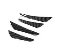 Lèvre Pare Chocs Avant Pour E90 E91 E92 E93 G20 G28 G30 E80 E81 E82 4 Pièces Ailerons Latéraux De Voiture Canards Becquet Canard Autocollants Kit De Carrosserie Becquets Avant Lame(Carbon Fiber LOOK)