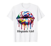 Lèvres de Drapeaux Latino-américains hispaniques T-Shirt