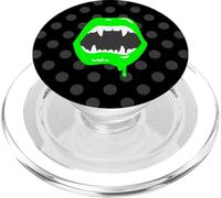 lèvres de Vampire Monstre Crocs créature Vert Horreur Effrayant Croc PopSockets PopGrip pour MagSafe