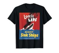 Lèvres lâches Pourraient couler Les navires WW2 Vintage T-Shirt Graphique avec Valeur