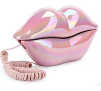 Lèvres Téléphone Téléphones Fixes, Bouche Téléphone De Bureau Lip Phone Téléphone Filaire À La Mode Avec Fonction De Mémoire Pour La Décoration De Bureau À Domicile