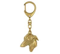 Levrette d'Italie, Petit lévrier italien - Porte-clés doré avec chien, déco
