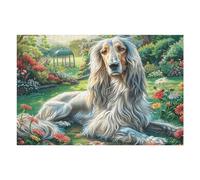 Lévrier Afghan Mignon de mer de Fleurs Puzzles 1000 Pièces pour Adultes Educa Moderne Décoration Intérieure Relaxant Famille Jeu De Réflexion Cadeau De Fête 1000 PCS