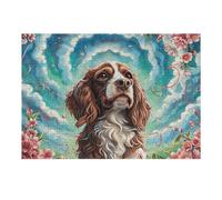 Levrier Afghan Mignon mer de Fleurs 300 Pièces Puzzle Adolescent en Carton Rigide Créatures célestes splendides Difficulté Moyenne Activité Éducative Voyage Déplacement Cadeau Anniversaire Petit Prix